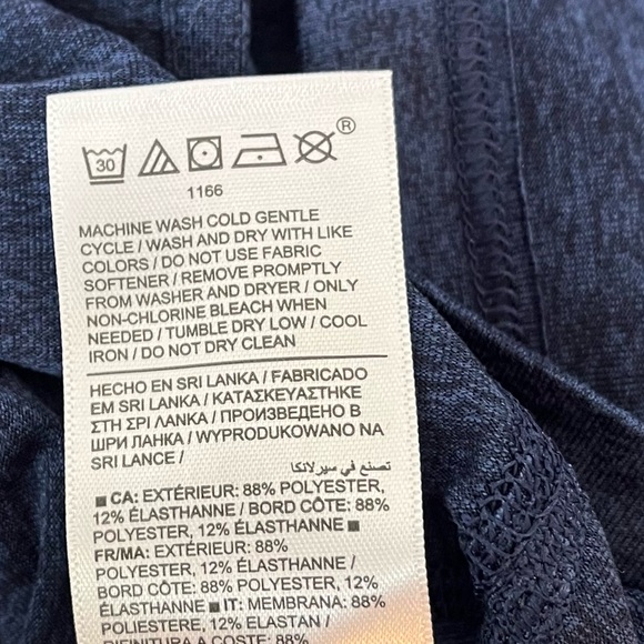 Athleta Uptempo Lightweight Women's Navy Blue Hoodie Top Sweatshirt Size… - Picture 11 of 11